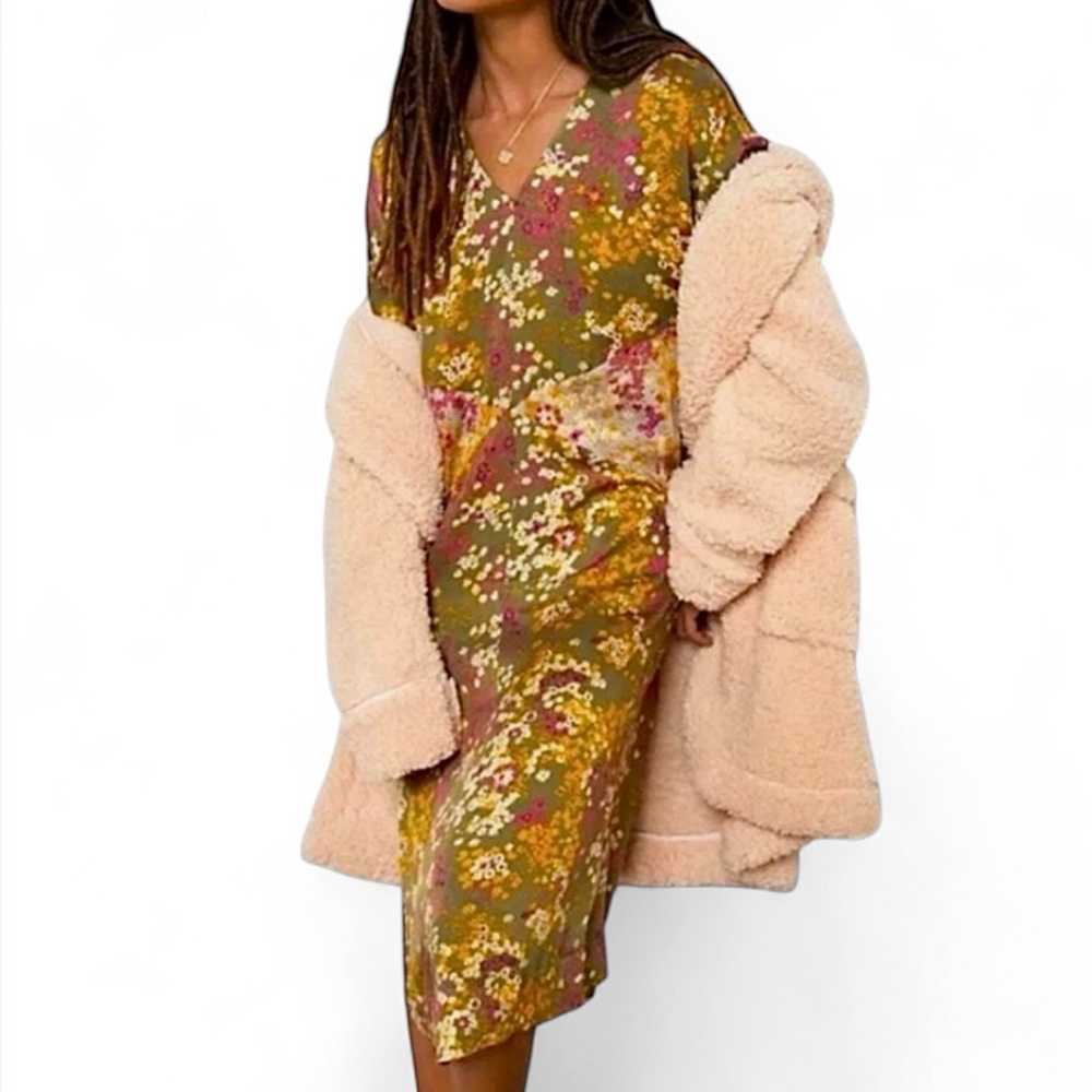 Anthropologie Tiny Shoreline Patchwork Floral Mid… - image 1